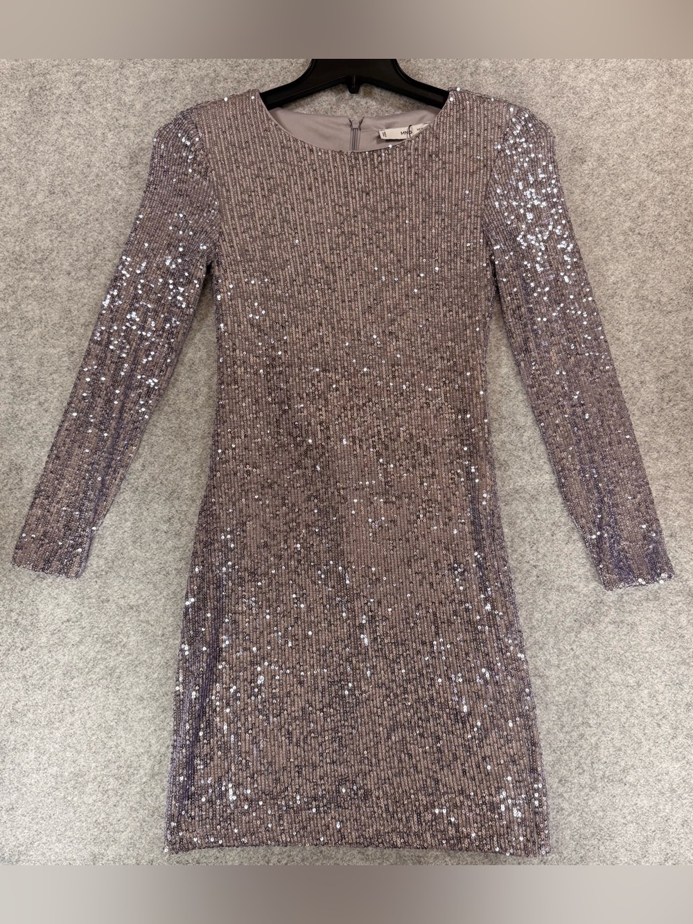 NWT MNG by Mango Lavender Sequin Mini Dress XS Party Cocktail Dress